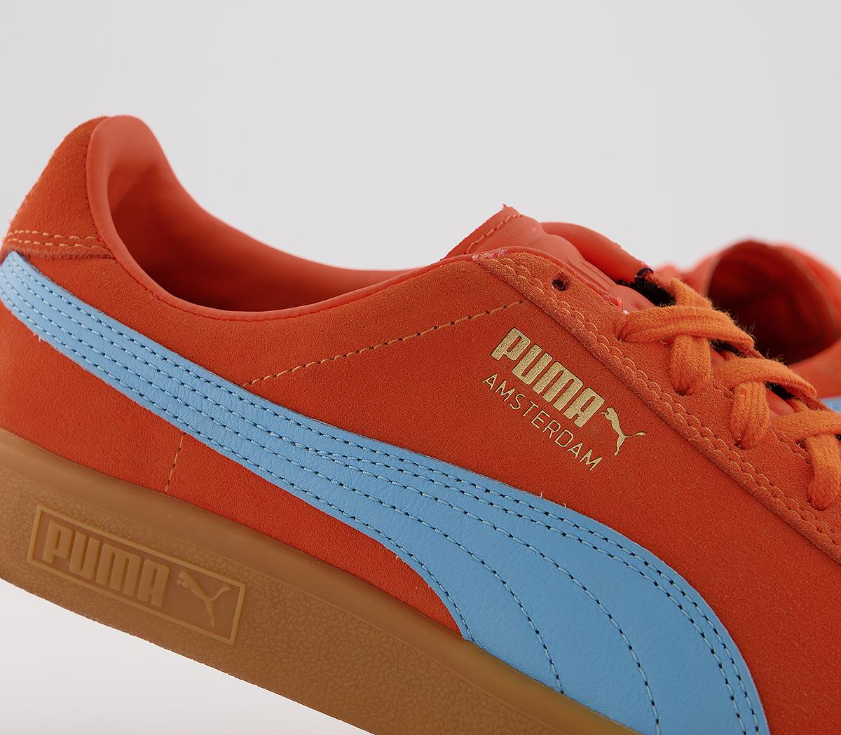 Puma Bluebird Trainers Puma Bluebird Trainers Amsterdam Vibrant Orange Ethereal Blue