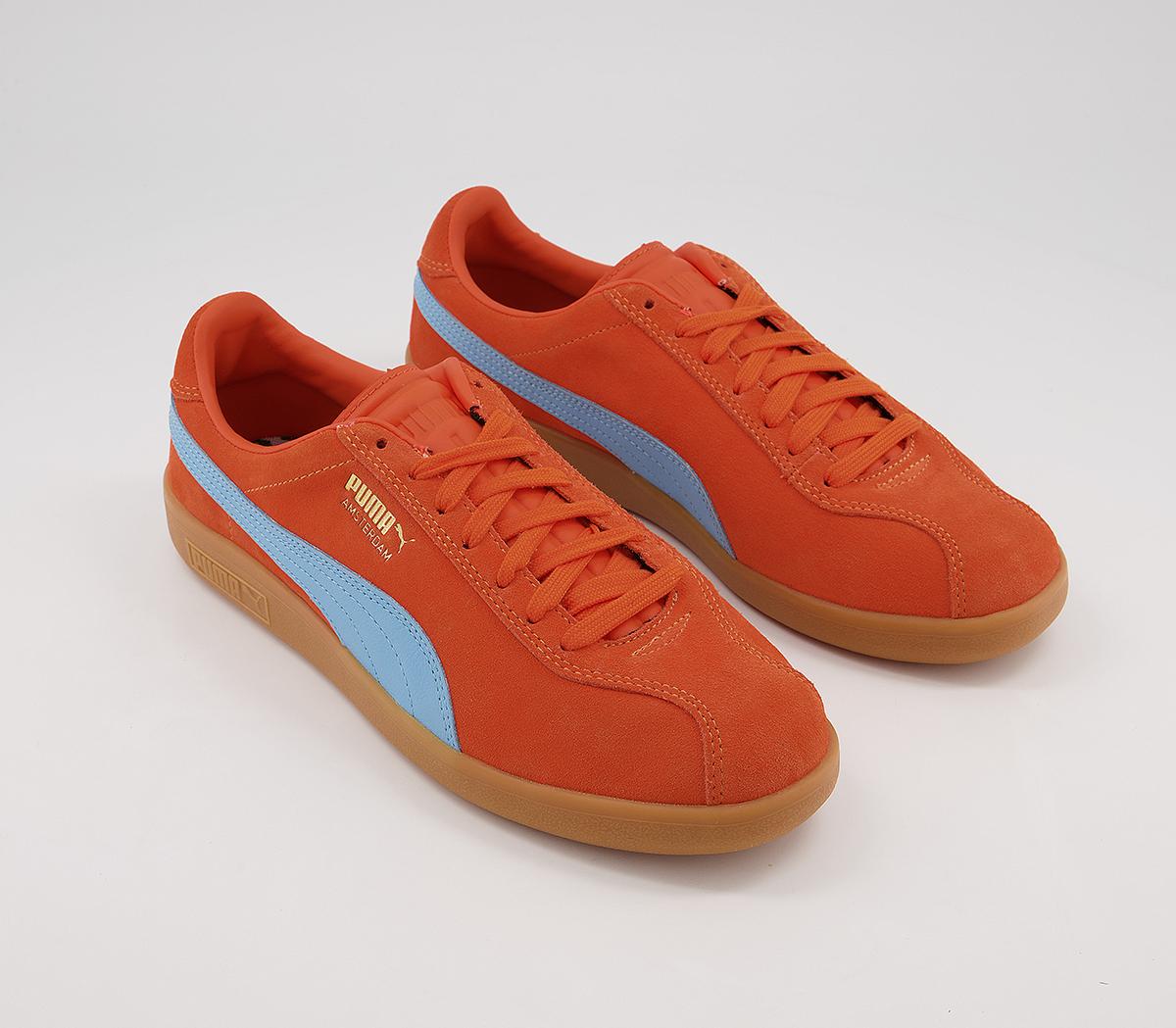 Puma Bluebird Trainers Puma Bluebird Trainers Amsterdam Vibrant Orange Ethereal Blue