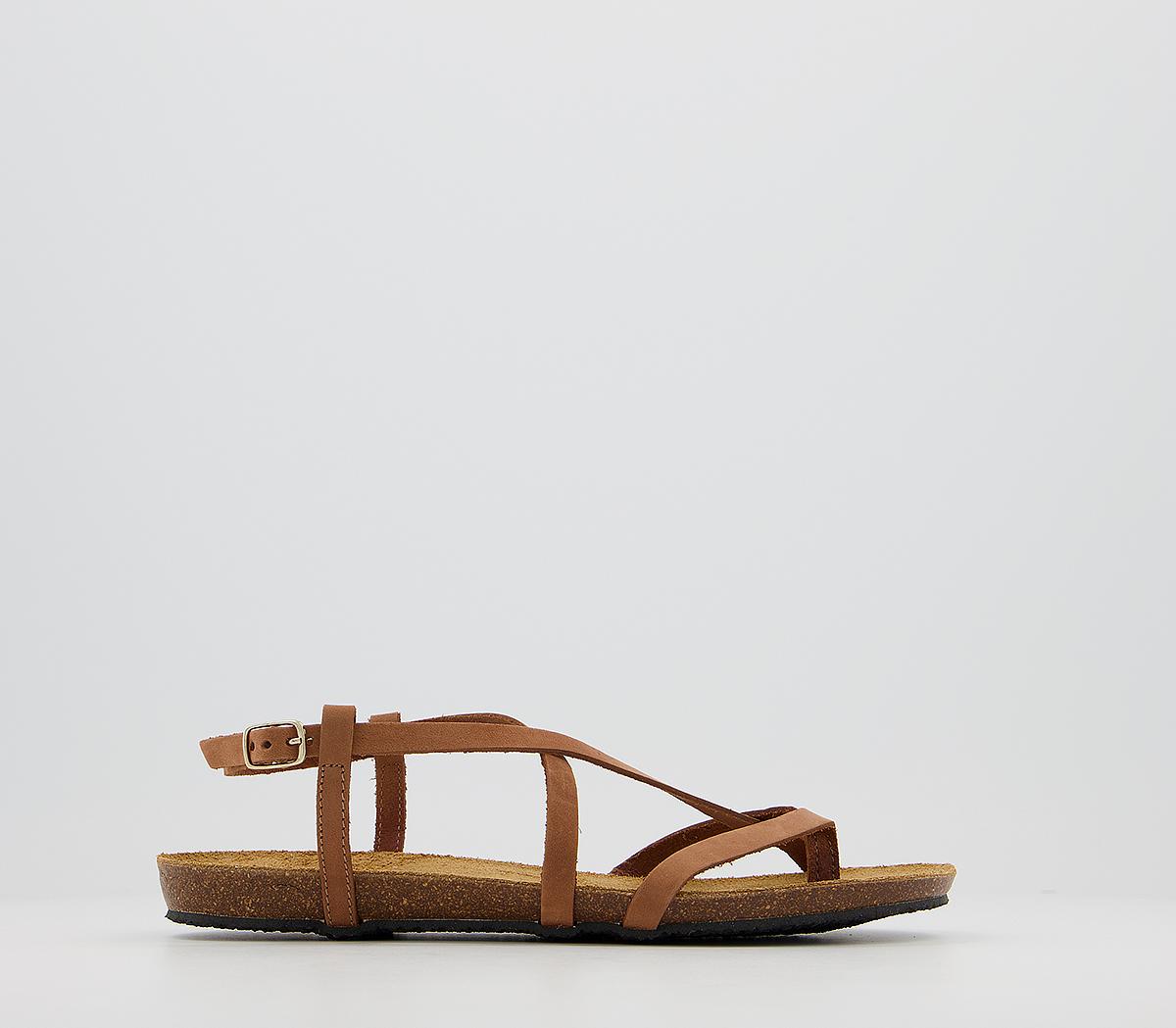 OFFICE Sagittarius - Footbed Sandal Tan Nubuck - Women’s Sandals
