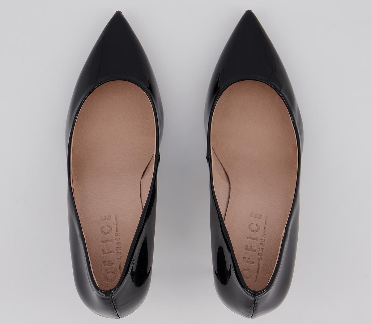 OFFICEMinistry Mid Court HeelsBlack Patent Leather