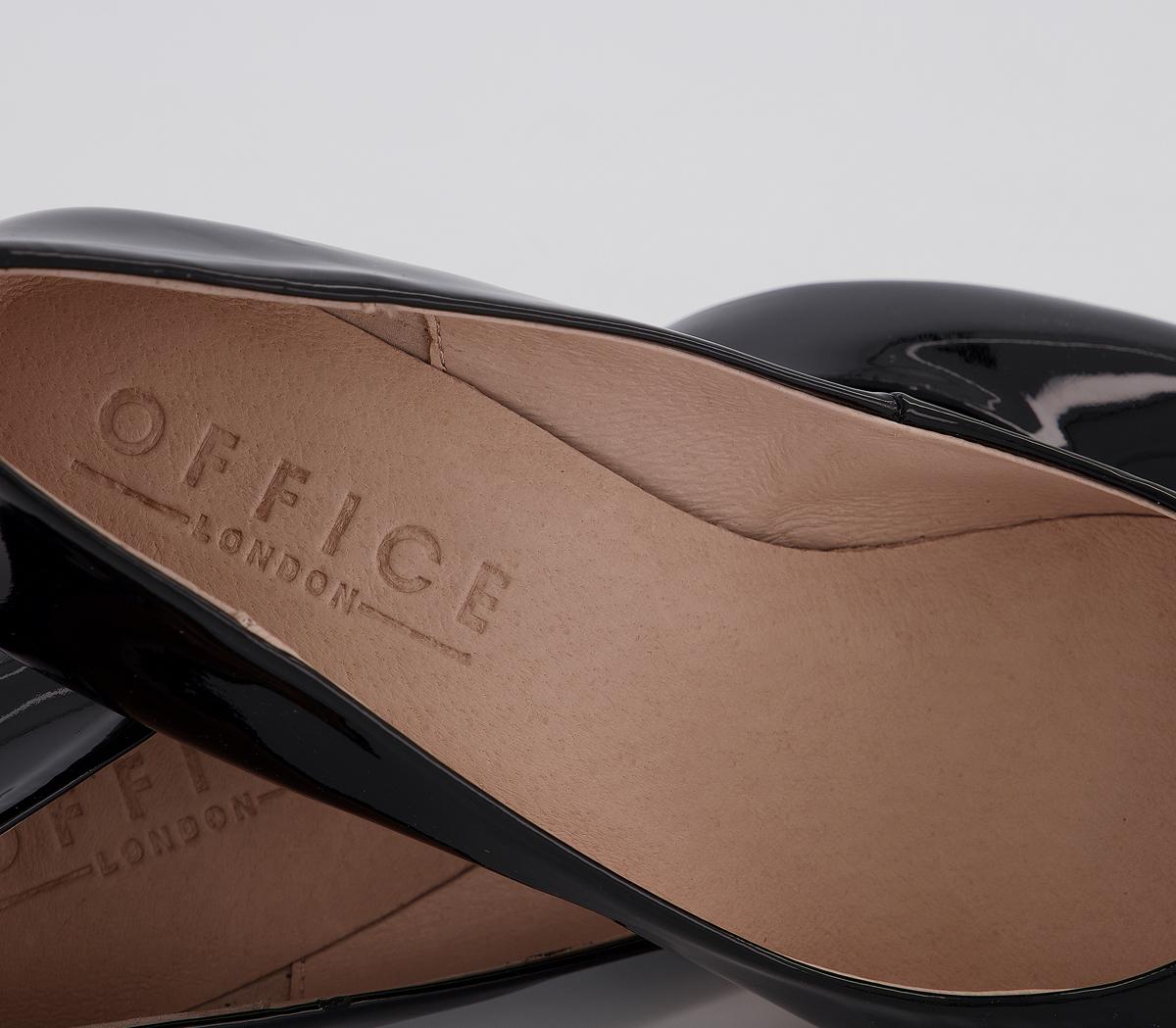 OFFICEMinistry Mid Court HeelsBlack Patent Leather