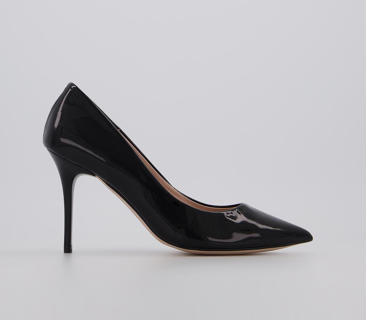 OFFICE Ministry Mid Court Heels Black Patent Leather - Mid Heels