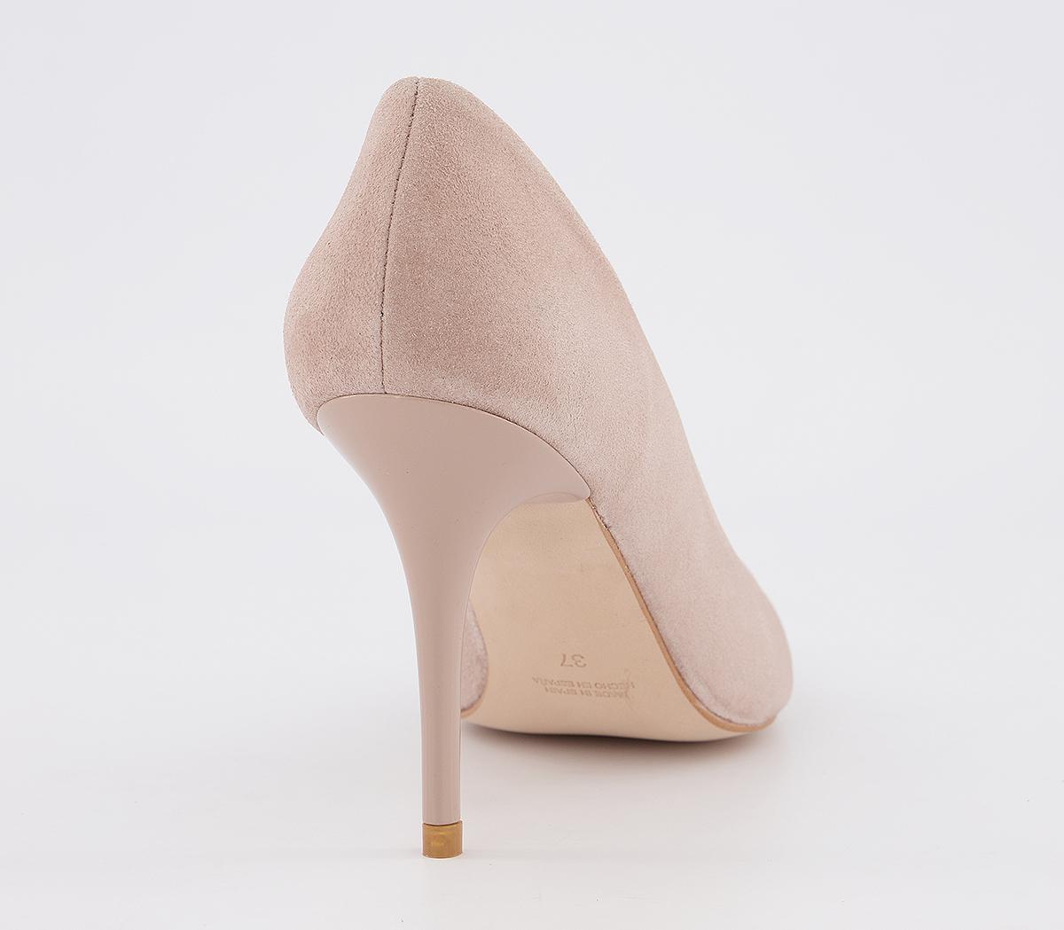 OFFICEMinistry Mid Court HeelsBlush Suede
