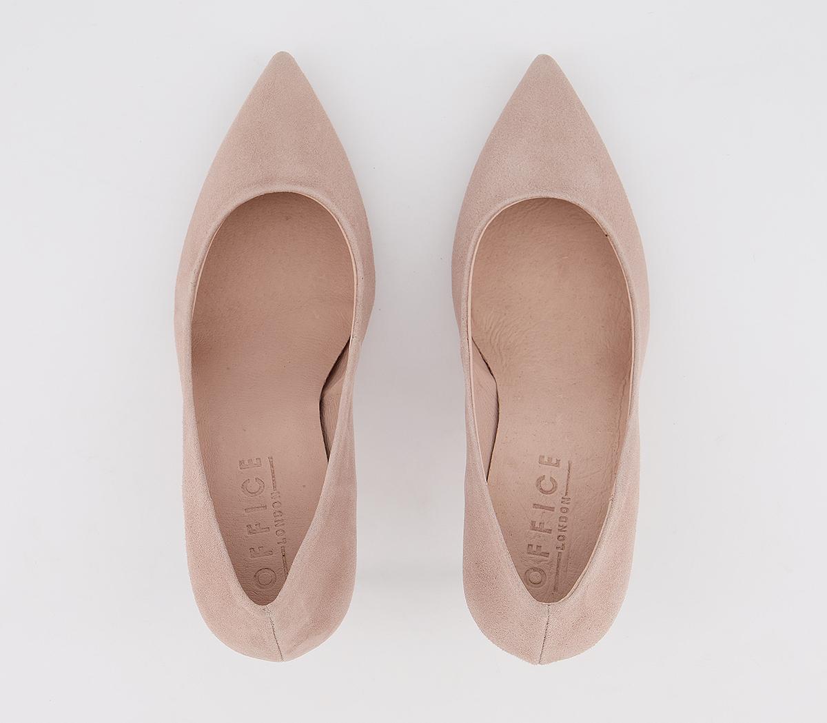 OFFICEMinistry Mid Court HeelsBlush Suede