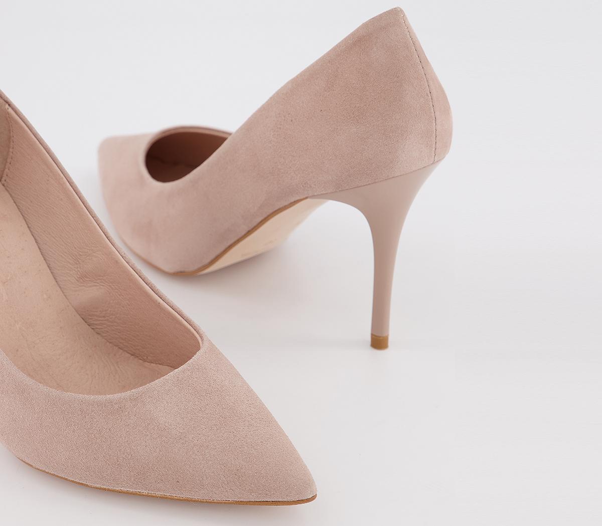 OFFICEMinistry Mid Court HeelsBlush Suede