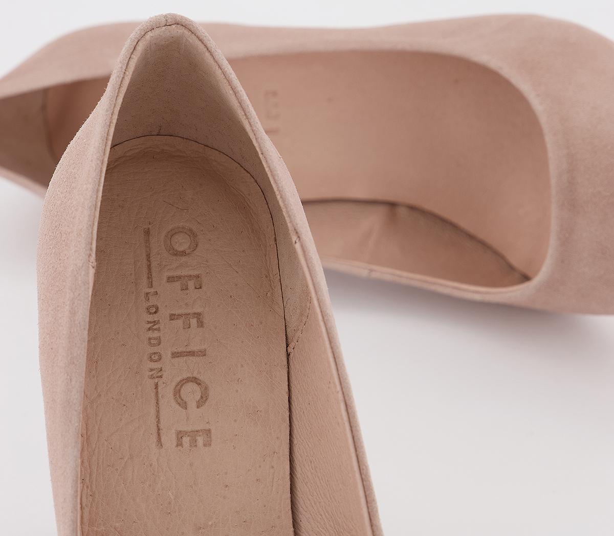 OFFICEMinistry Mid Court HeelsBlush Suede