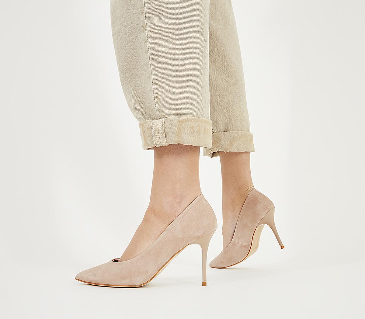 OFFICEMinistry Mid Court HeelsBlush Suede