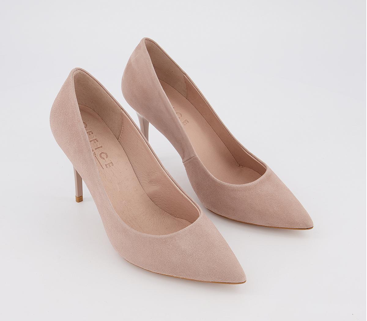 OFFICEMinistry Mid Court HeelsBlush Suede