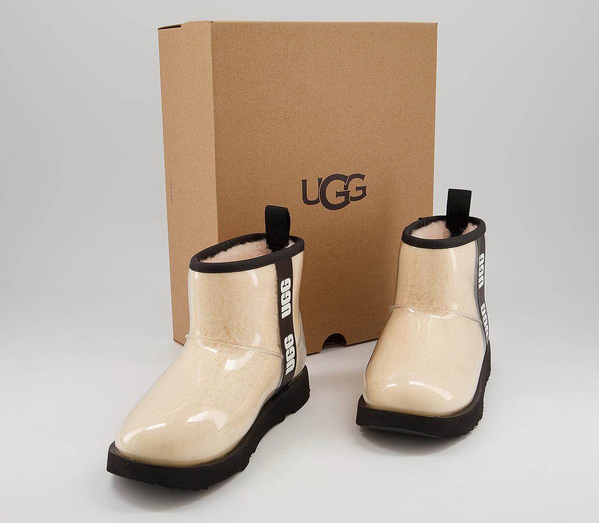 UGG Classic Clear Mini II Youth Boots UGG Classic Clear Mini II Youth Boots Natural Black