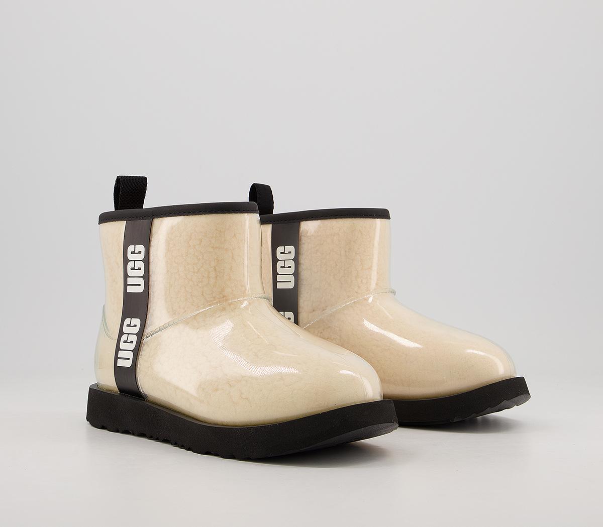UGG Classic Clear Mini II Youth Boots UGG Classic Clear Mini II Youth Boots Natural Black