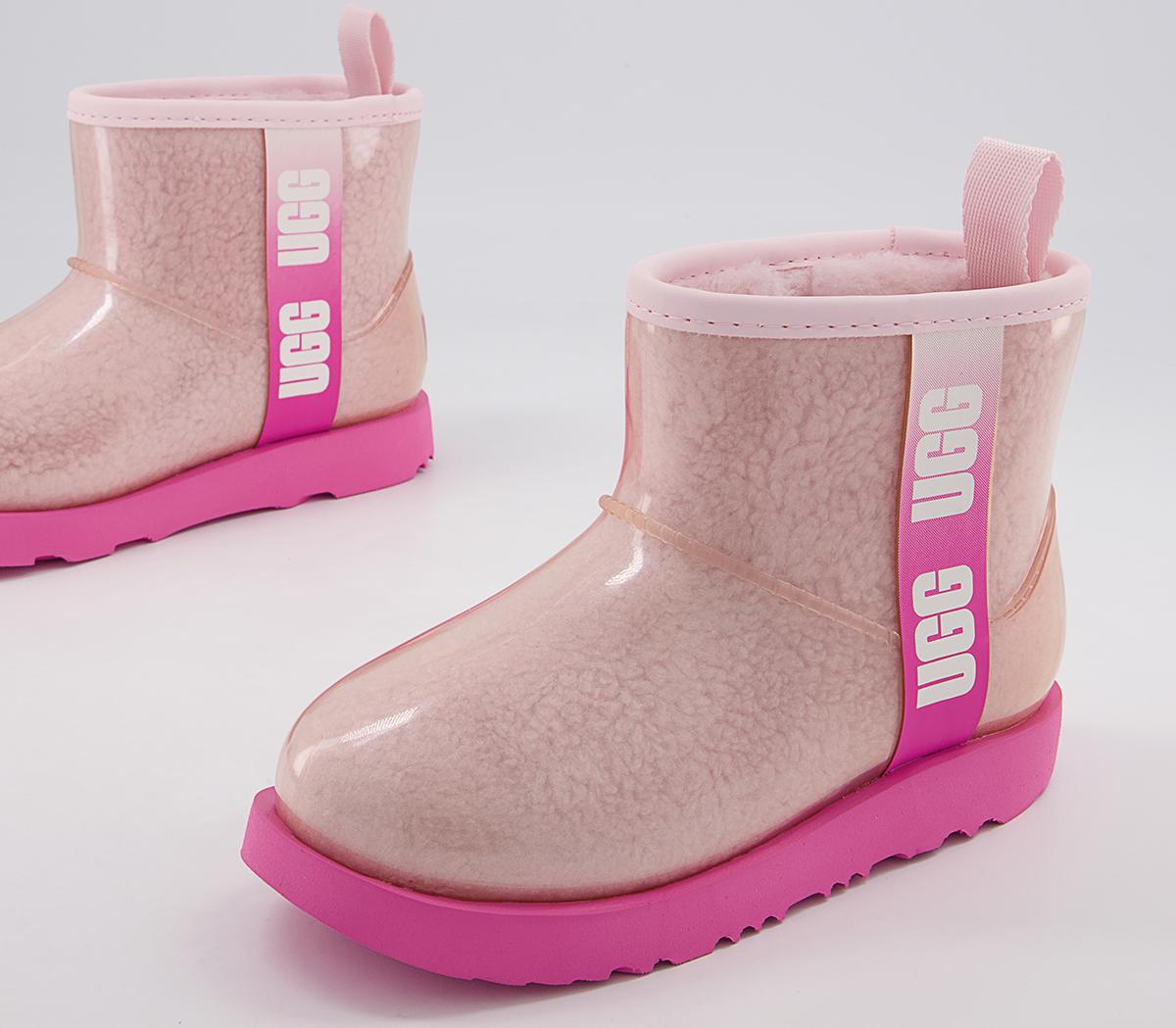 UGG Classic Clear Mini II Youth Boots UGG Classic Clear Mini II Youth Boots Pink Combo