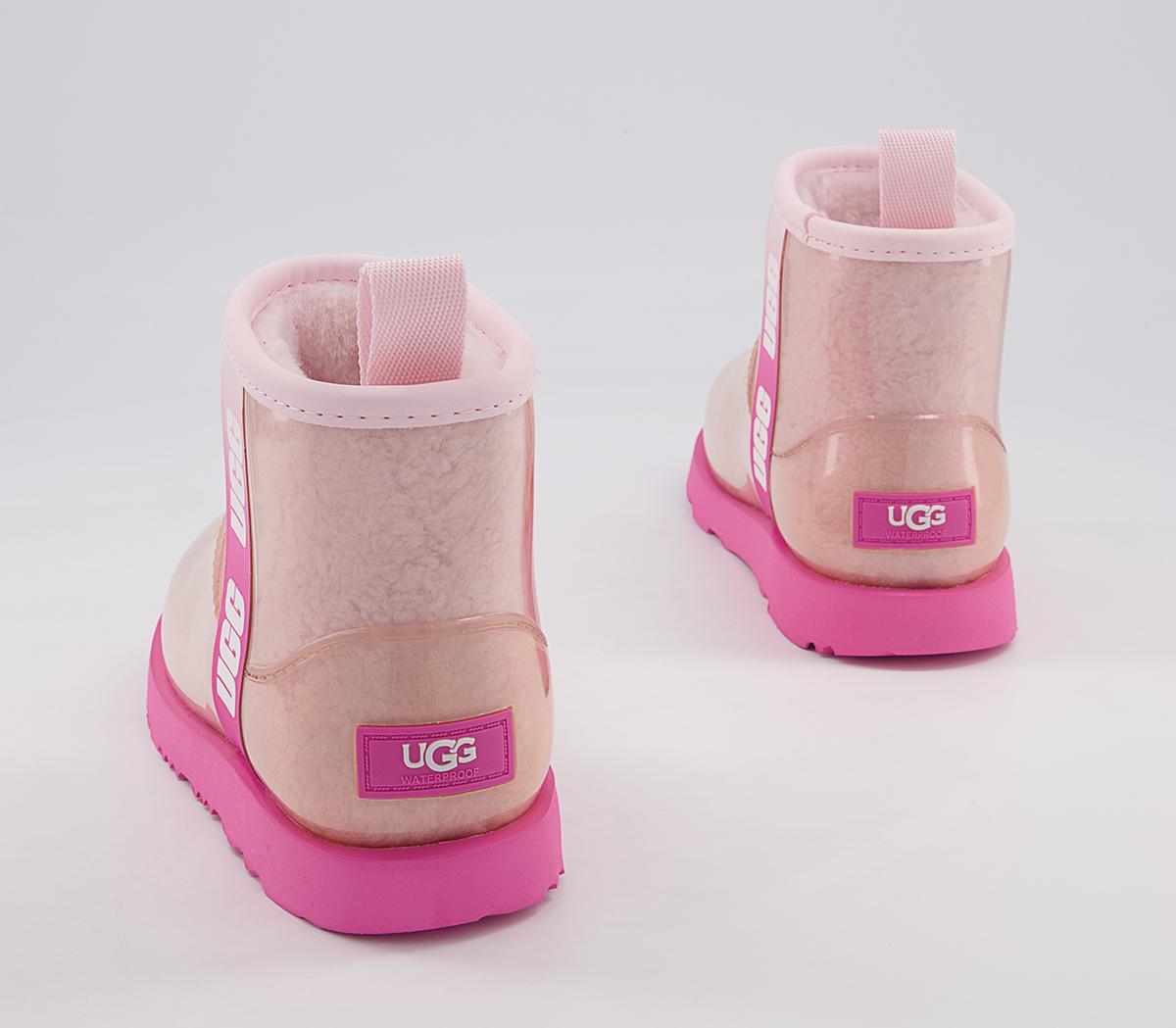 UGG Classic Clear Mini II Youth Boots UGG Classic Clear Mini II Youth Boots Pink Combo
