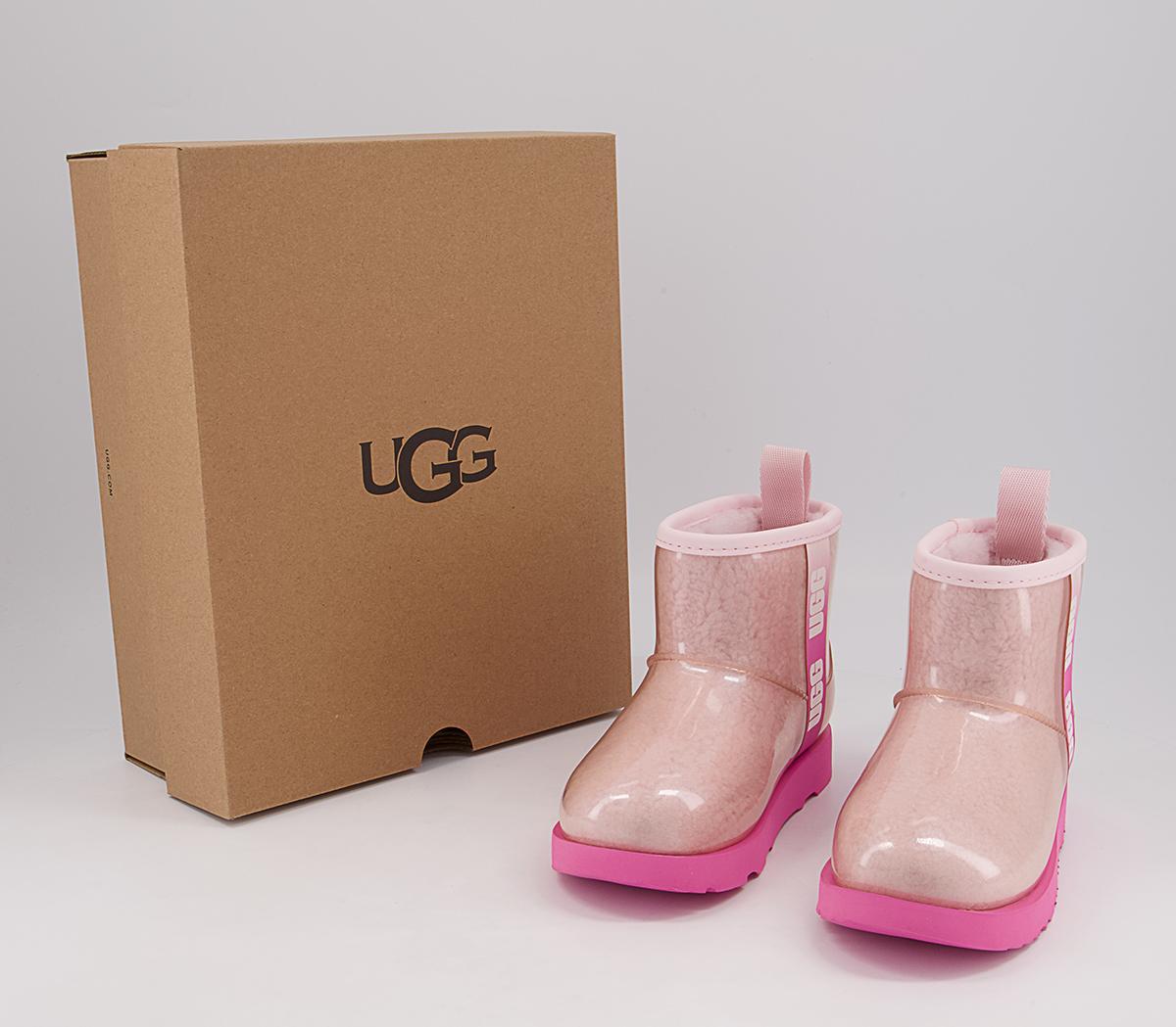 UGG Classic Clear Mini II Youth Boots UGG Classic Clear Mini II Youth Boots Pink Combo