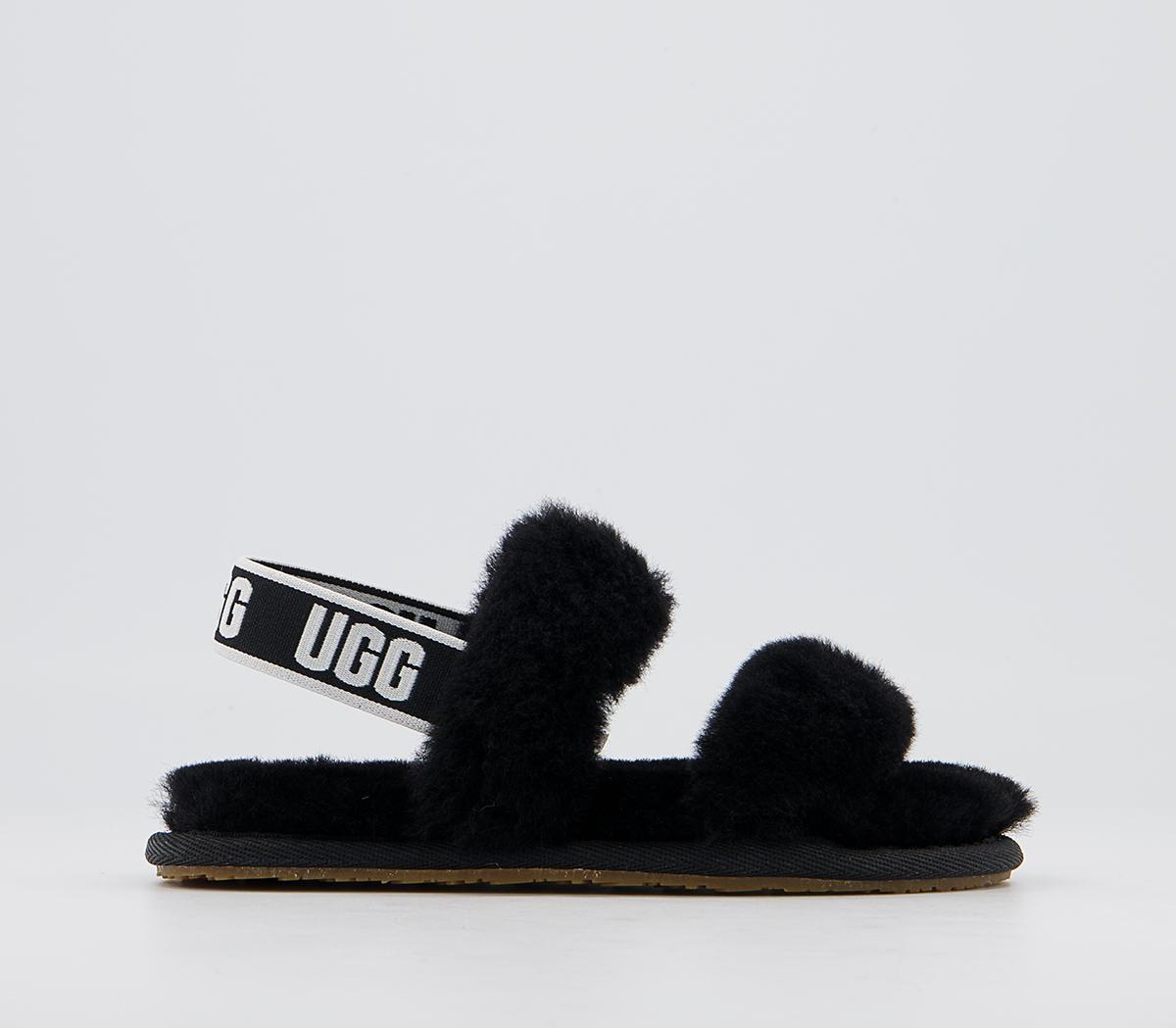 black infant ugg slides