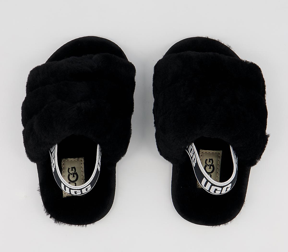 UGG Fluff Yeah Slide Infant Slippers UGG Fluff Yeah Slide Infant Slippers Black