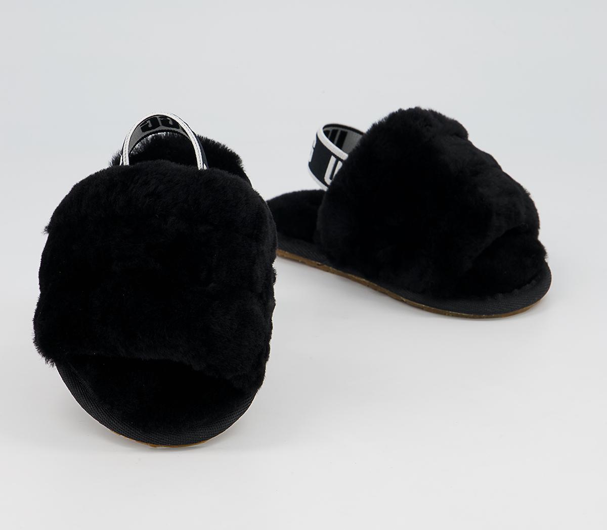 UGG Fluff Yeah Slide Infant Slippers UGG Fluff Yeah Slide Infant Slippers Black