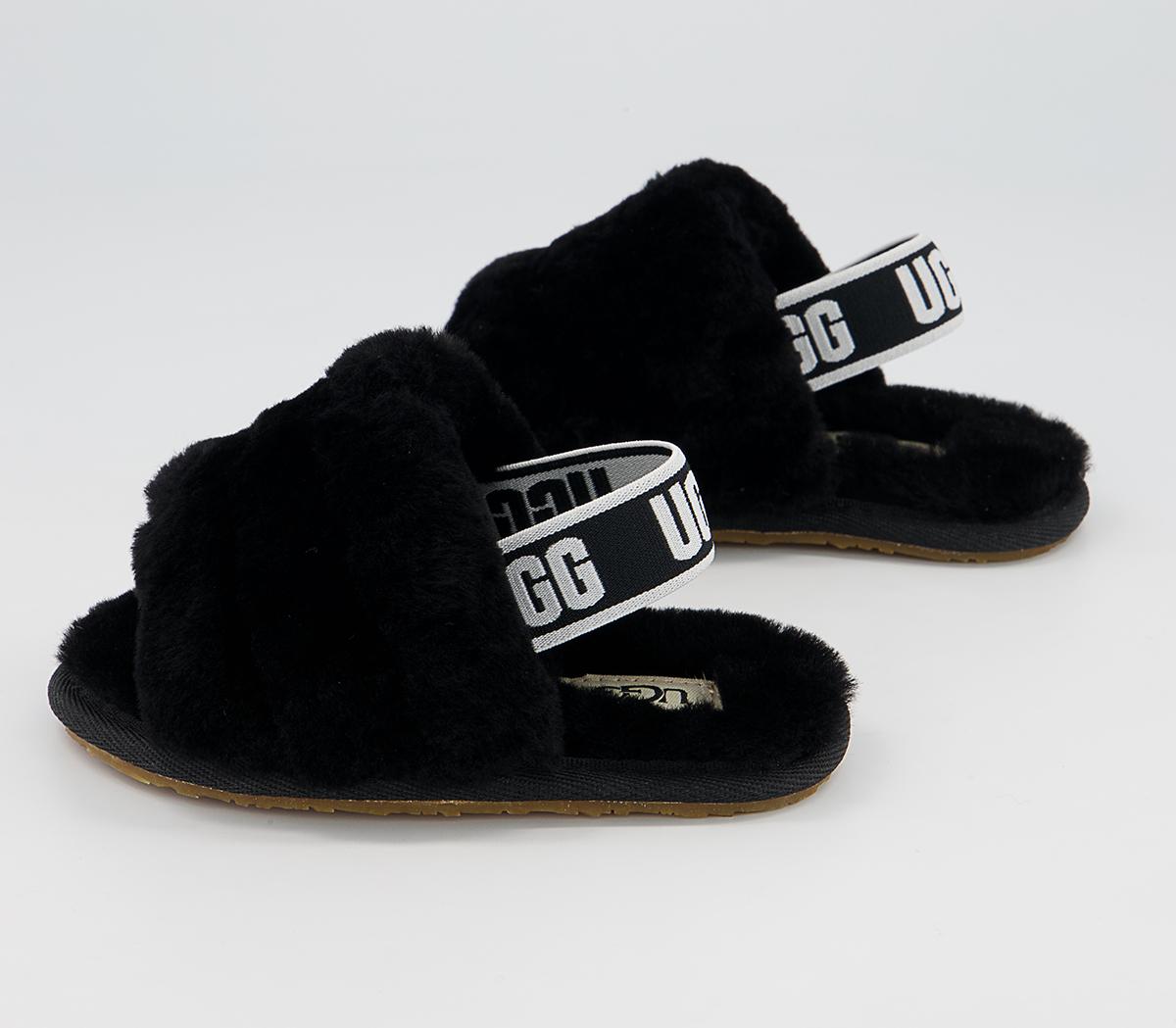 UGG Fluff Yeah Slide Infant Slippers UGG Fluff Yeah Slide Infant Slippers Black
