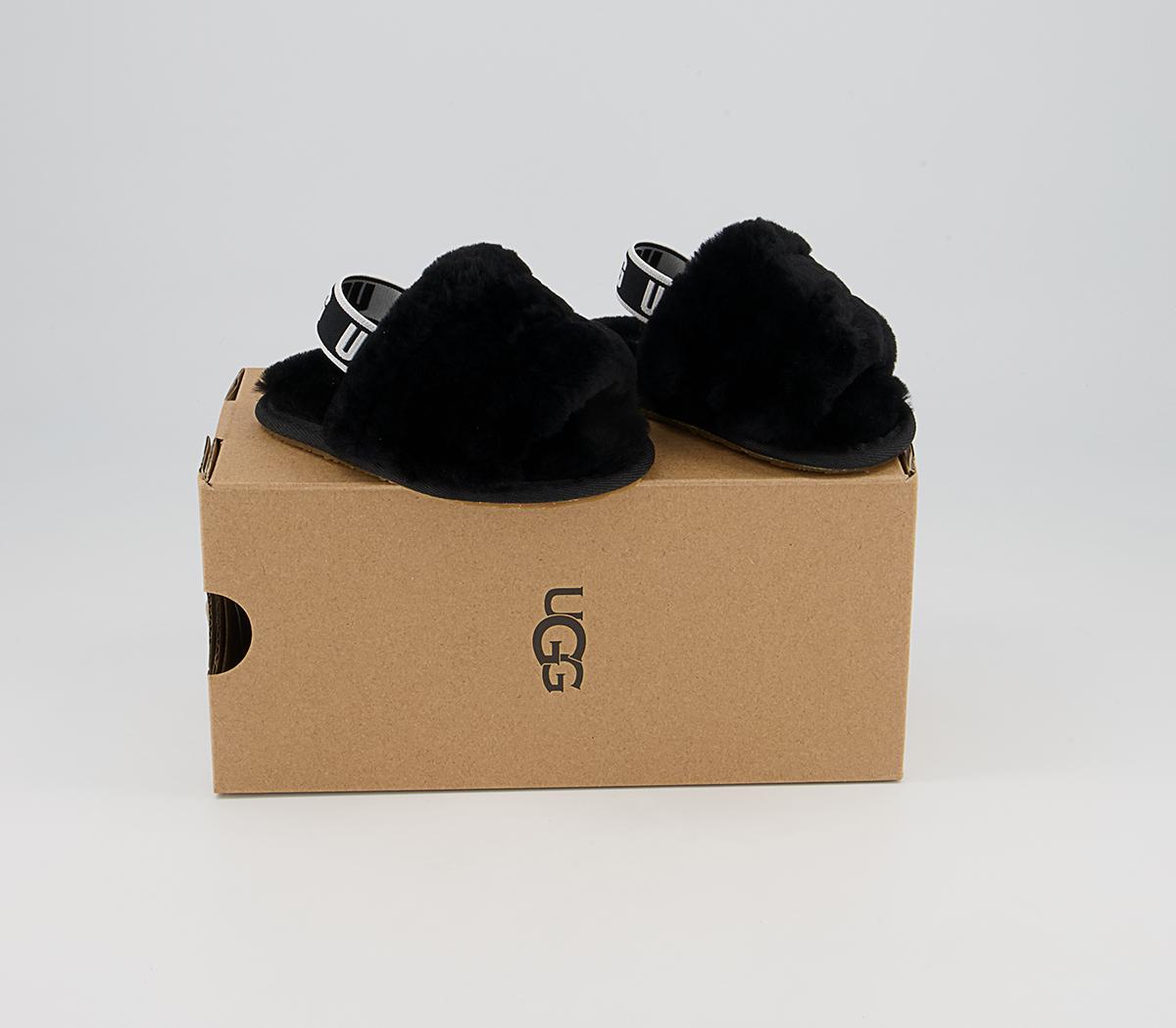 UGG Fluff Yeah Slide Infant Slippers UGG Fluff Yeah Slide Infant Slippers Black