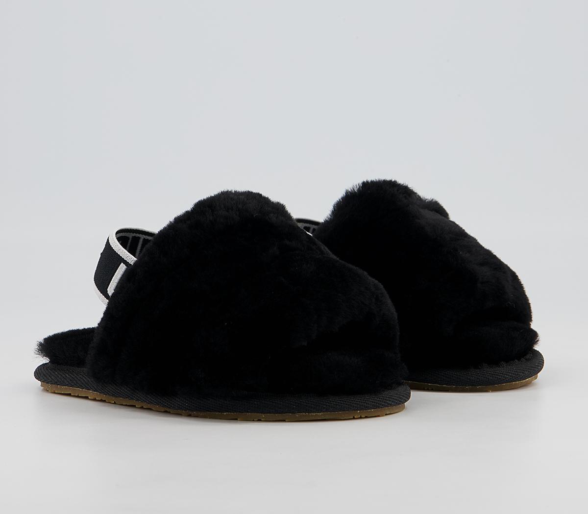 UGG Fluff Yeah Slide Infant Slippers UGG Fluff Yeah Slide Infant Slippers Black