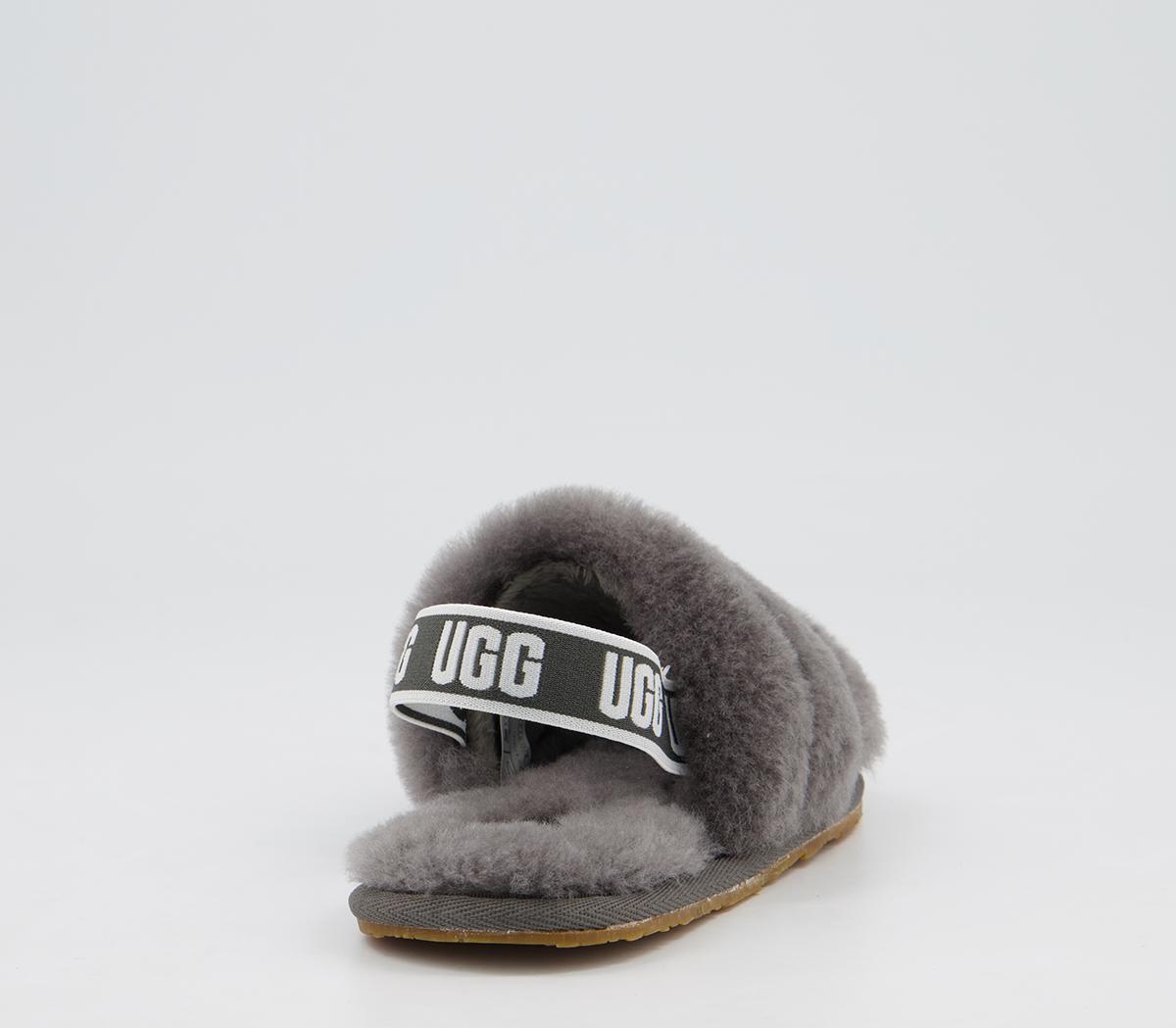 UGG Fluff Yeah Slide Infant Slippers UGG Fluff Yeah Slide Infant Slippers Charcoal
