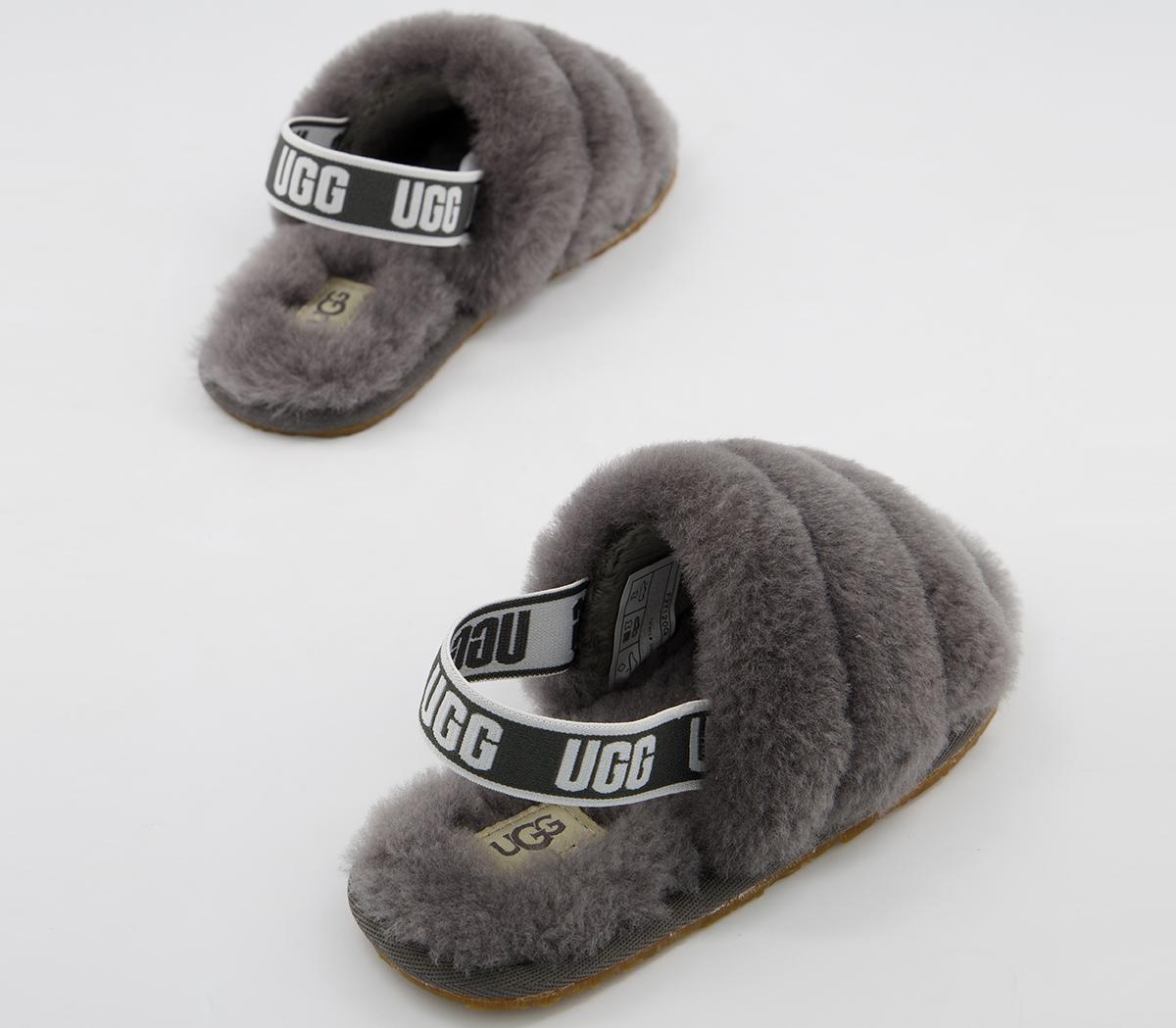 UGG Fluff Yeah Slide Infant Slippers UGG Fluff Yeah Slide Infant Slippers Charcoal