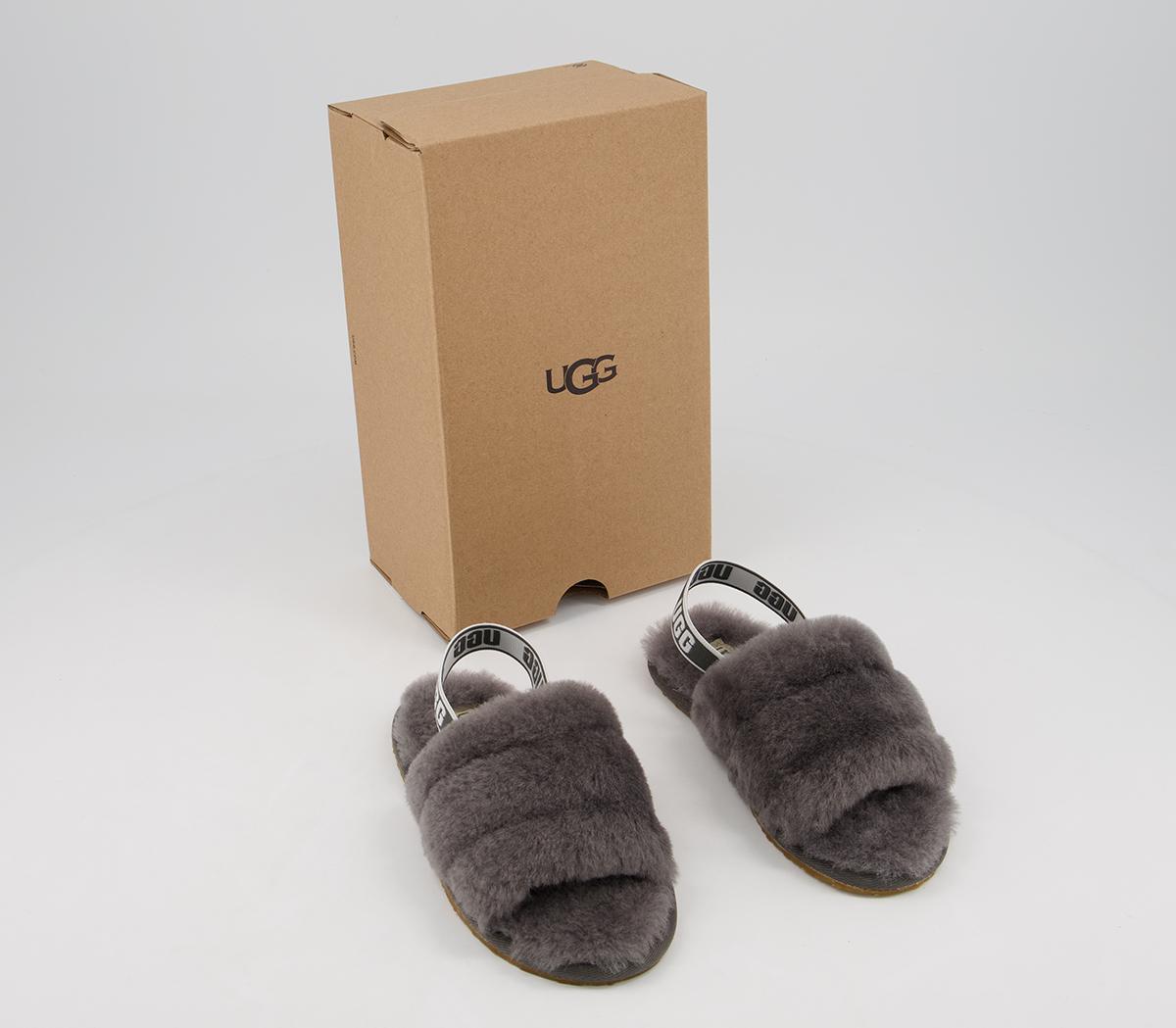 UGG Fluff Yeah Slide Infant Slippers UGG Fluff Yeah Slide Infant Slippers Charcoal