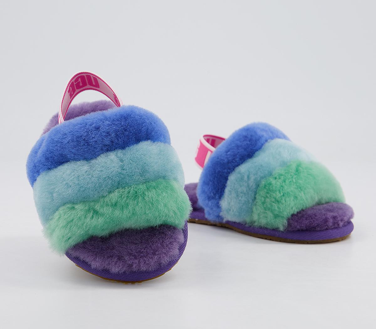 UGG Fluff Yeah Slides Infant Purple Rainbow - Unisex