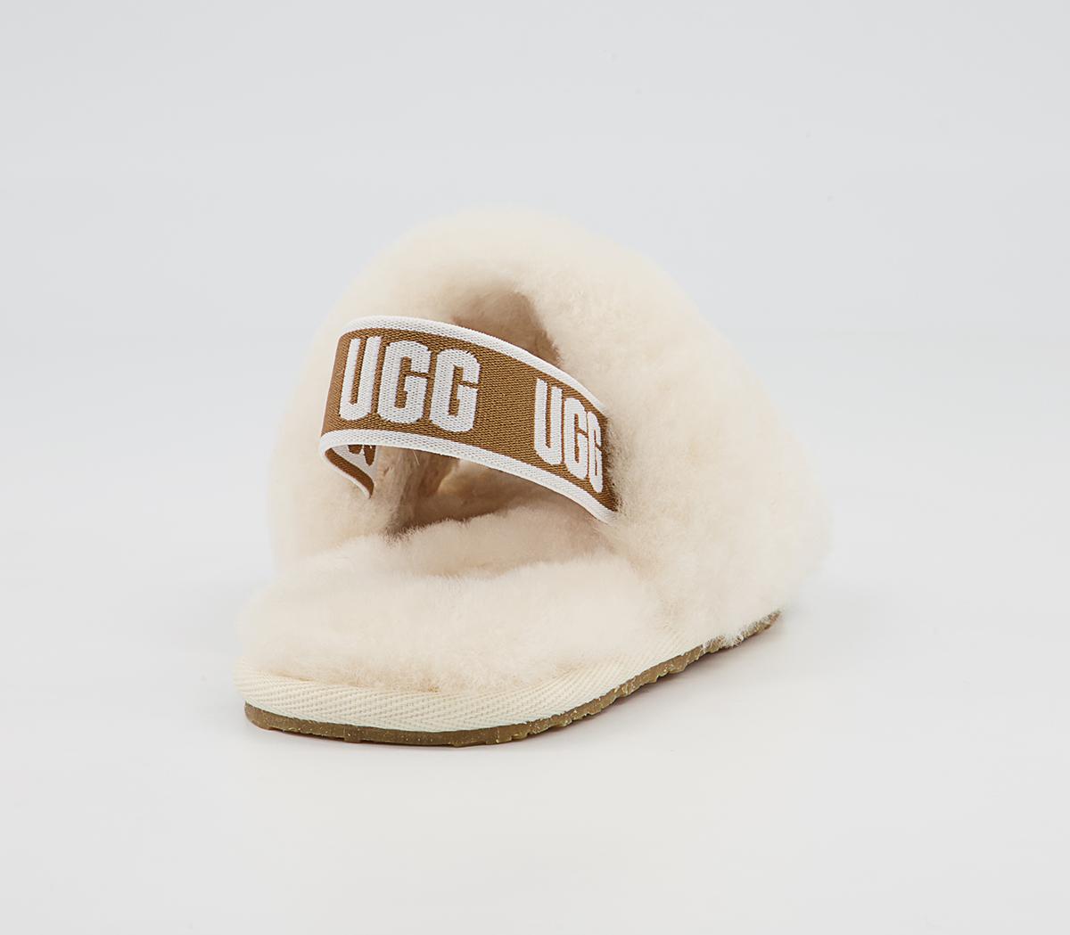 UGG Fluff Yeah Slide Infant Slippers UGG Fluff Yeah Slide Infant Slippers Natural