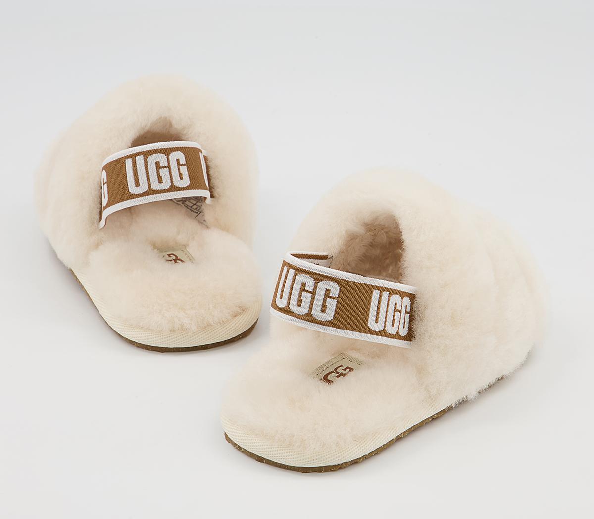 UGG Fluff Yeah Slide Infant Slippers UGG Fluff Yeah Slide Infant Slippers Natural