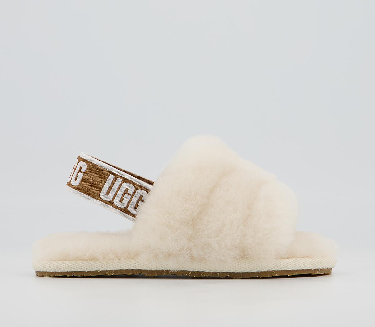 White ugg fluff online yeah slide