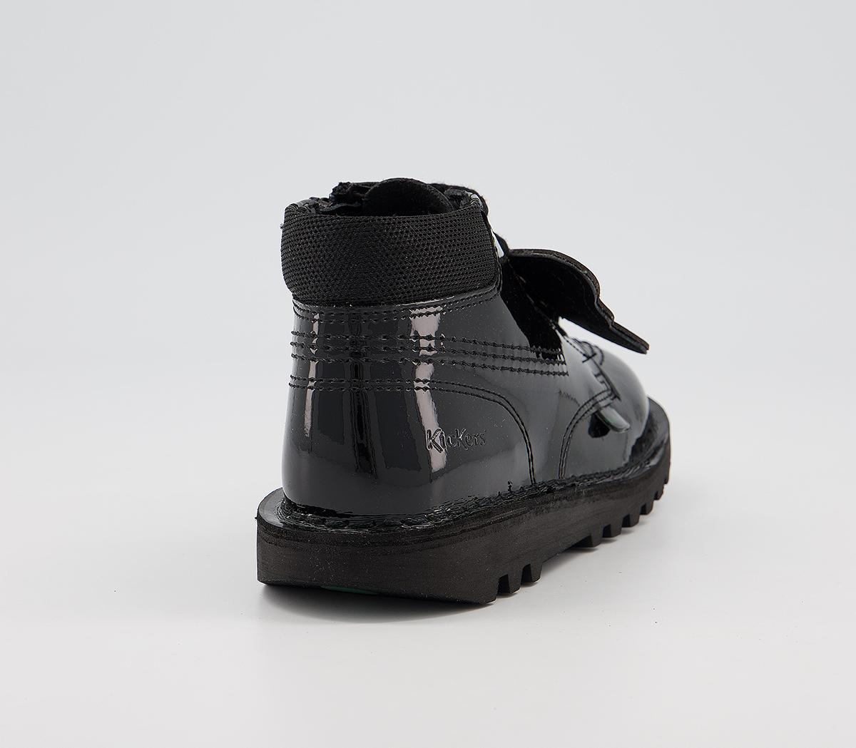 Kickers Kick Hi Faeries Split Infant Boots Kickers Kick Hi Faeries Split Infant Boots Black Patent Leather