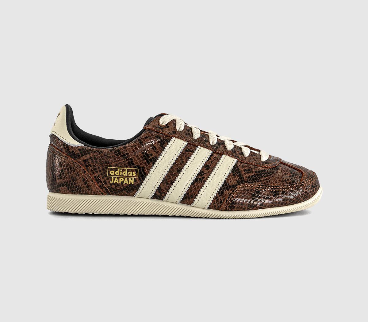 adidas Japan Trainers Preloved Brown Cream White Black Snake Skin - Women's Trainers