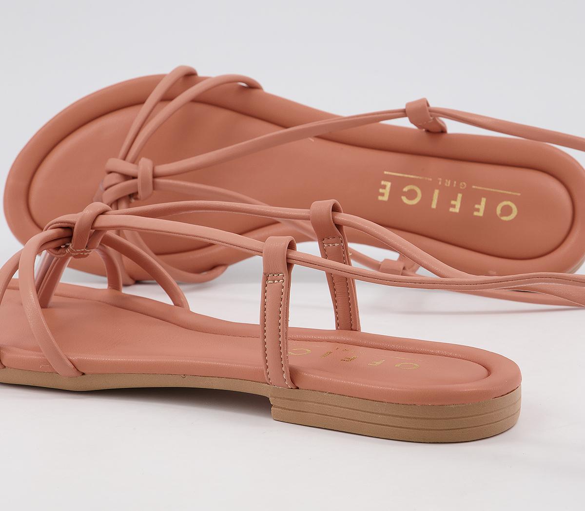 Office Sunflower Tie Up Sandals Office Sunflower Tie Up Sandals Peach