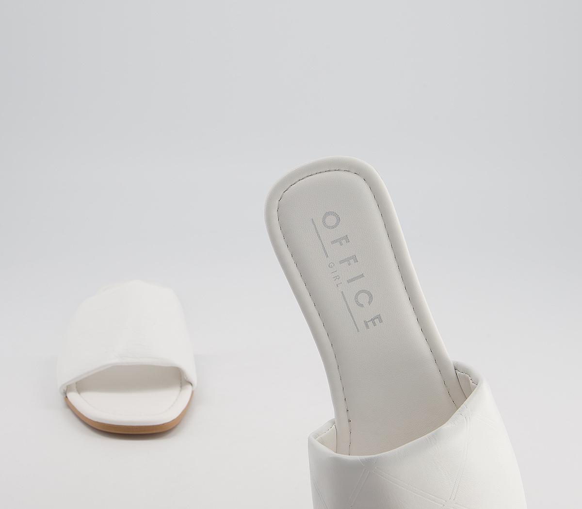 Office Solstice Mule Sandals Office Solstice Mule Sandals White Leather