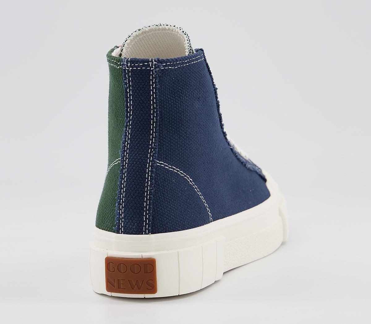 Good NewsPalm TrainersNavy Green Pink