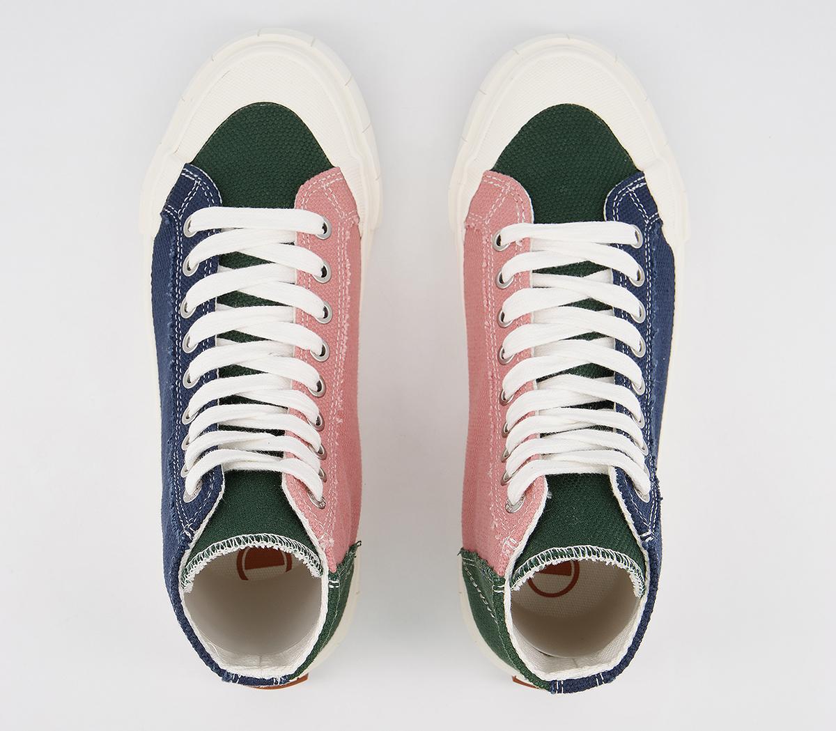 Good NewsPalm TrainersNavy Green Pink