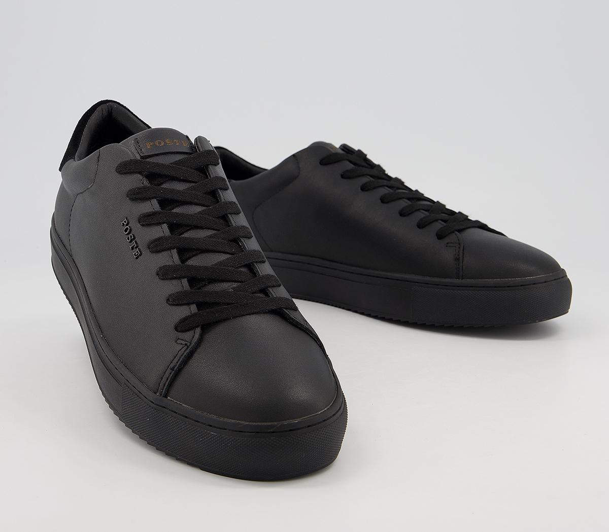 Poste Pierre Trainers Black Leather - Men's Casual Shoes