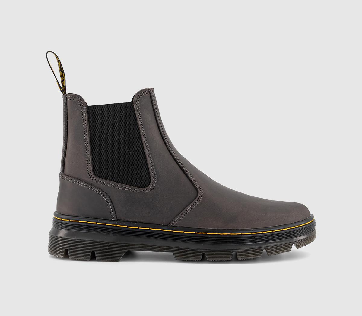 Dr. Martens Embury Boots Gunmetal Saddleback  Grey in Men's Size 11, Office Shoes