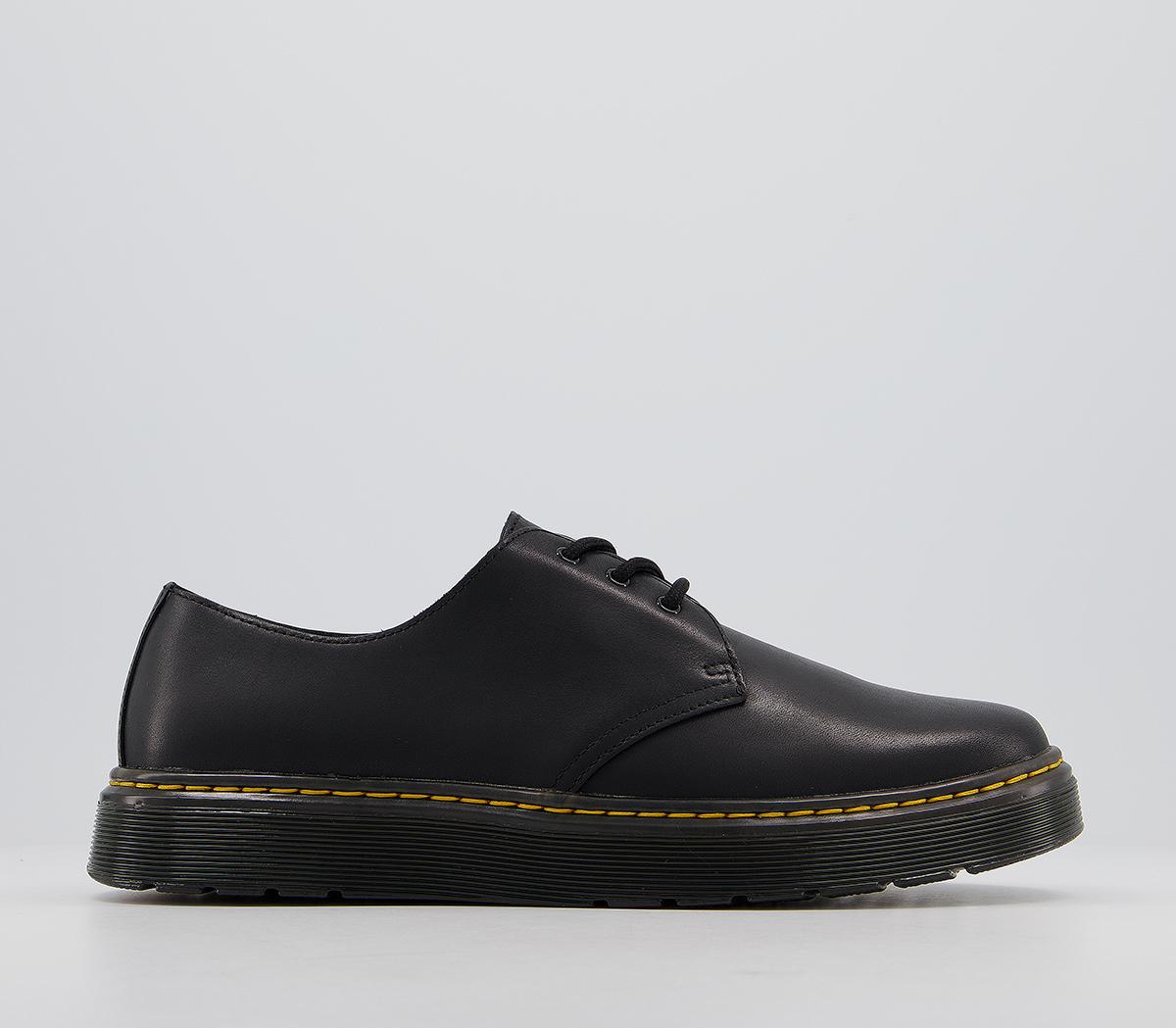 Dr. Martens Thurston Lo Shoes Black Lusso - Boys’ School Shoes