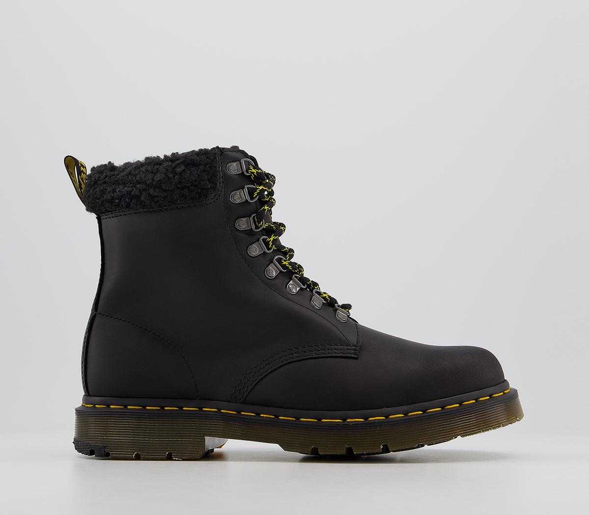 Dr. Martens 1460 Collar Boots Black Snowplow - Men's Boots