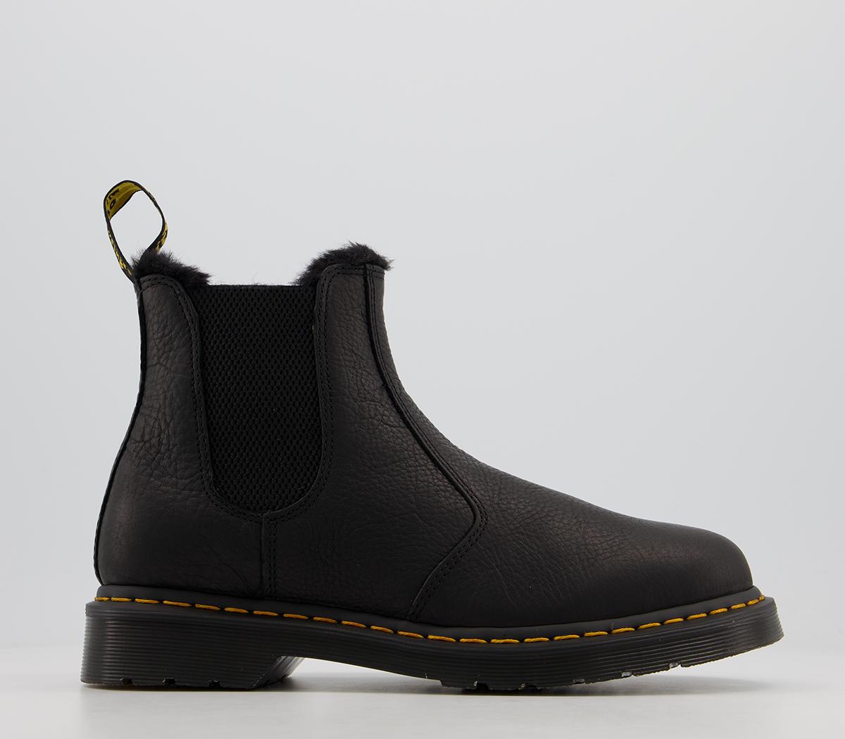 Dr martens black fur lined hotsell