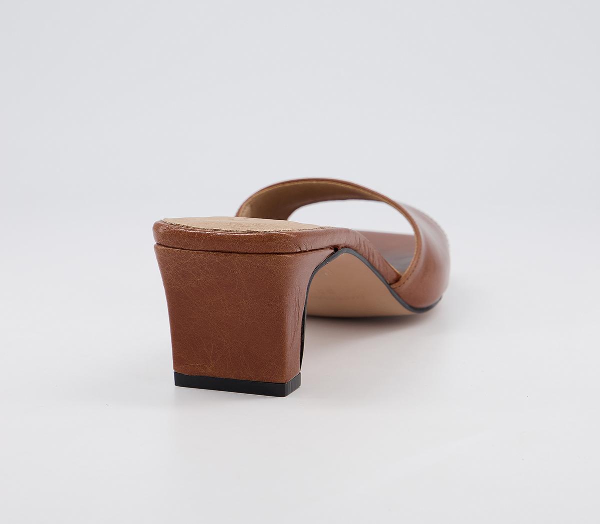 OFFICEMagna Low Heel MulesTan Leather