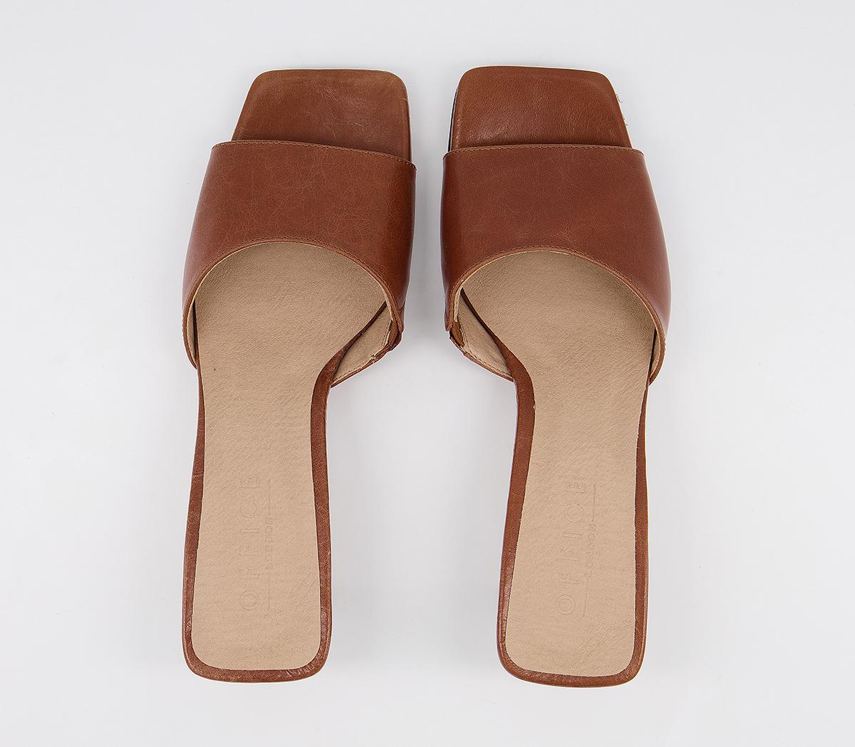 OFFICEMagna Low Heel MulesTan Leather