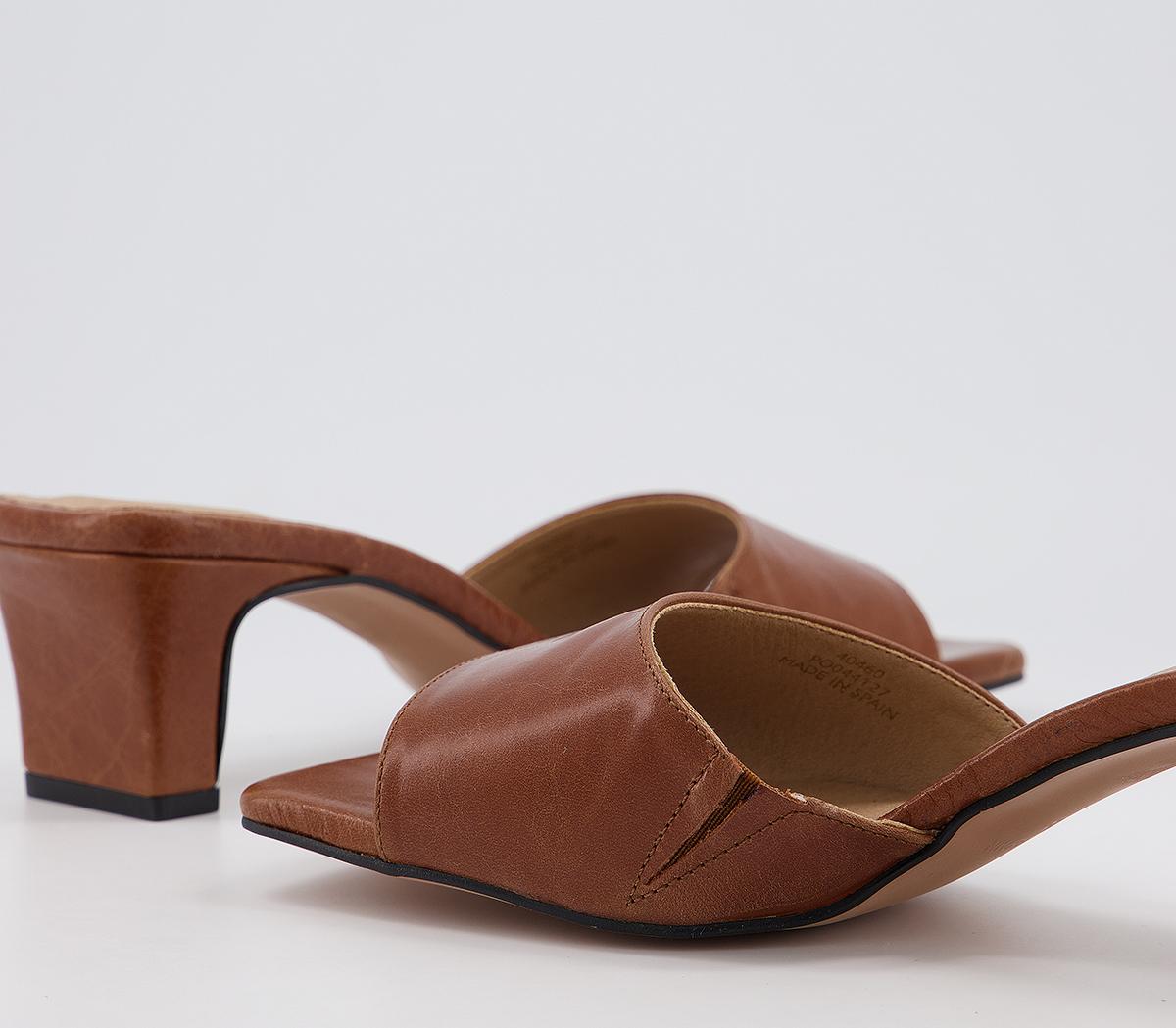 OFFICEMagna Low Heel MulesTan Leather