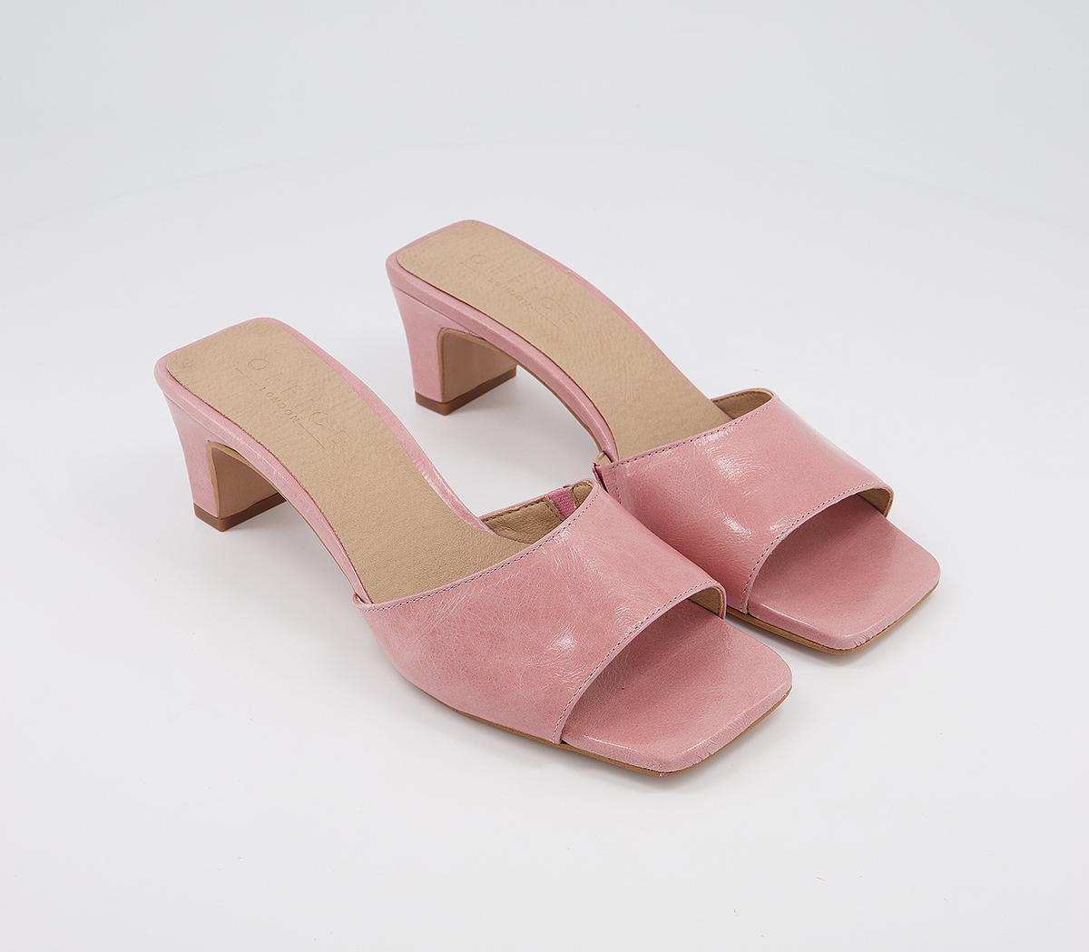 OFFICEMagna- Low Heel MulePink Leather