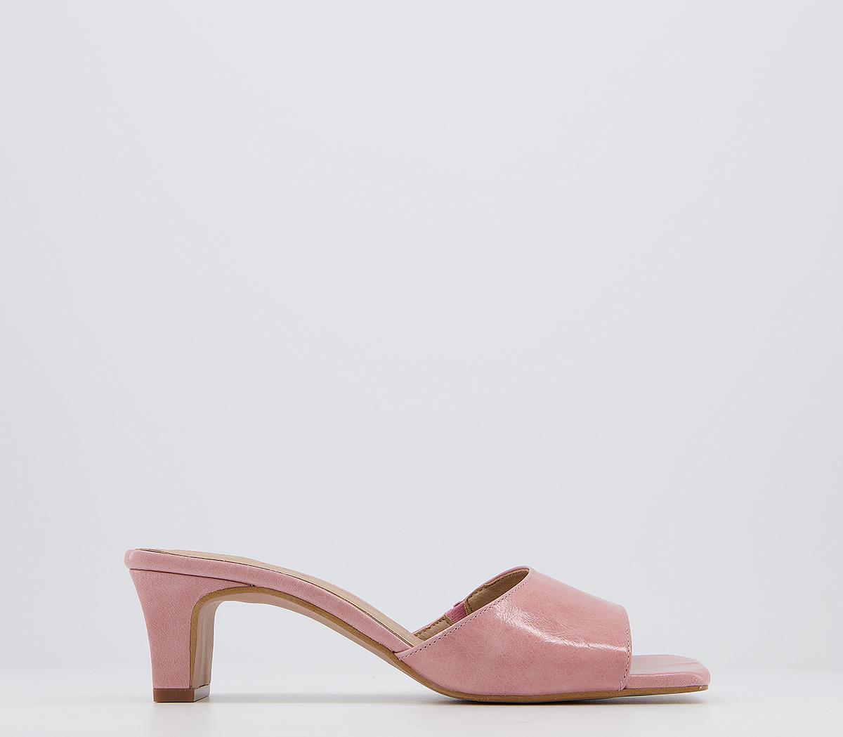 OFFICEMagna Low Heel MulesPink Leather