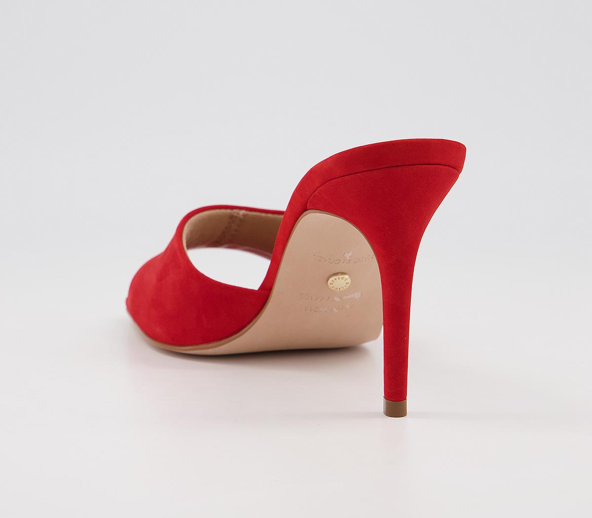 Office Mogul Low Dressy Mules Office Mogul Low Dressy Mules Red Nubuck