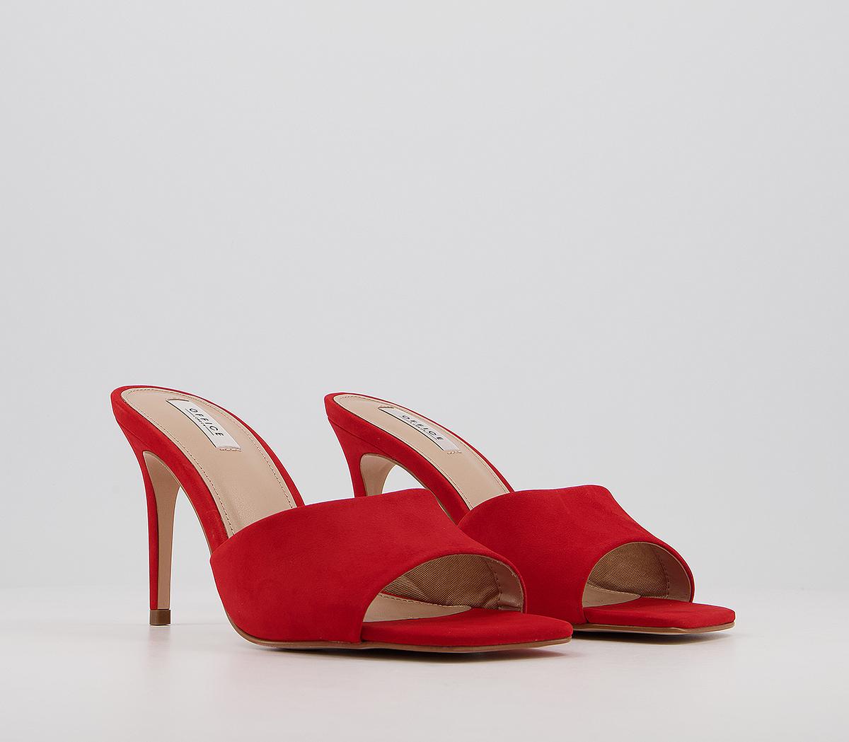 Office Mogul Low Dressy Mules Office Mogul Low Dressy Mules Red Nubuck