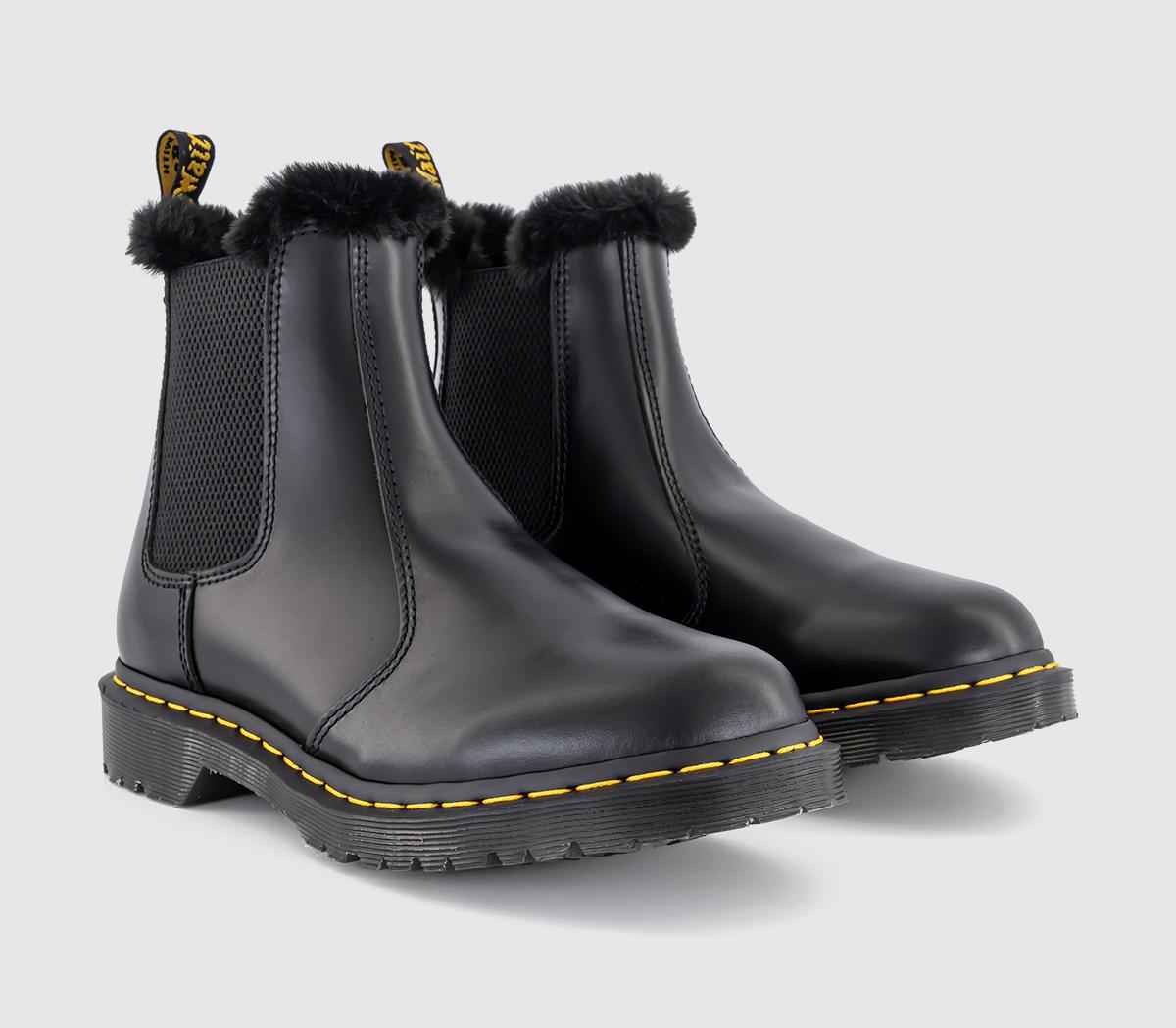 Dr. Martens2976 Leonore Fur Lined Chelsea BootsGrey Atlas