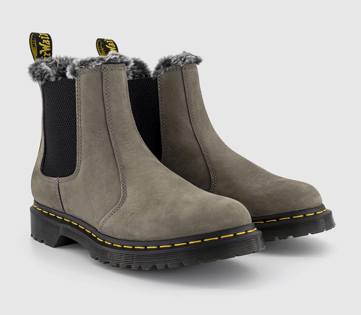 Dr. Martens Womens 2976 Leonore Boots Nickel Grey, 4